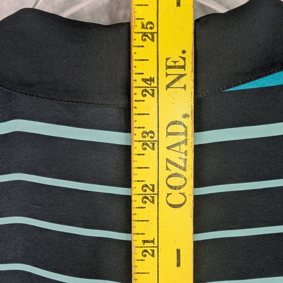 Banana Republic Small Sheer Omni Sleeveless Blouse With Collar & Keyhole Neckl. - Picture 8 of 9